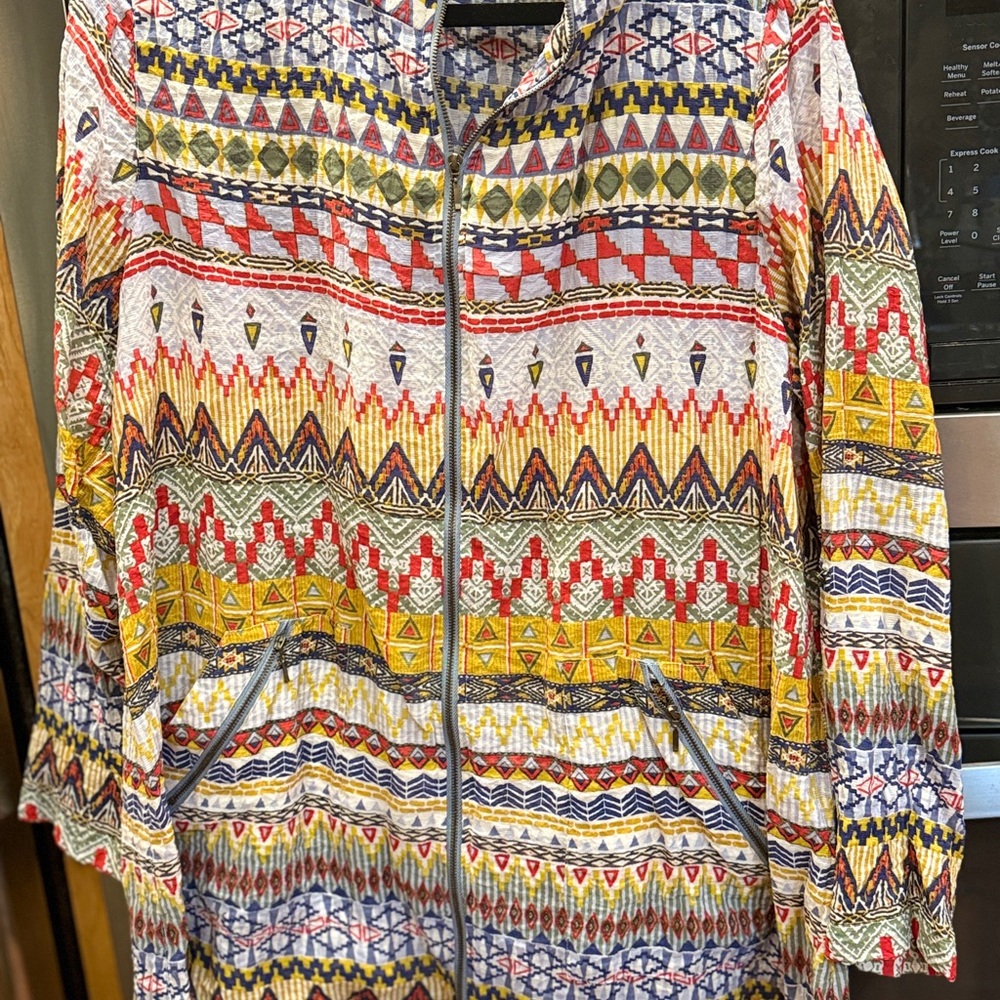 Multiples Multicolor Geometric Utility Shirt/Jacket - Picture 11 of 16